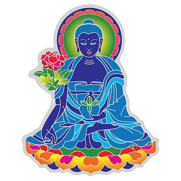 Fenster-Sticker - Medizin Buddha 21cm