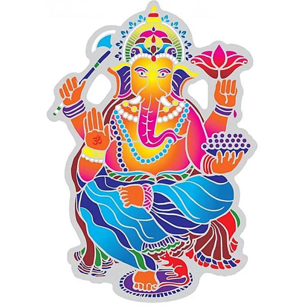 Fenster-Sticker - tanzender Ganesh 15cm