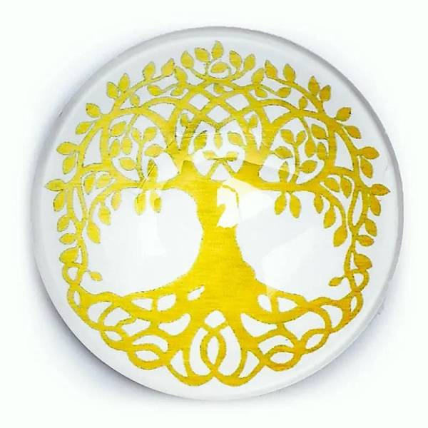 Magnet - Baum des Lebens - goldfarben 4cm